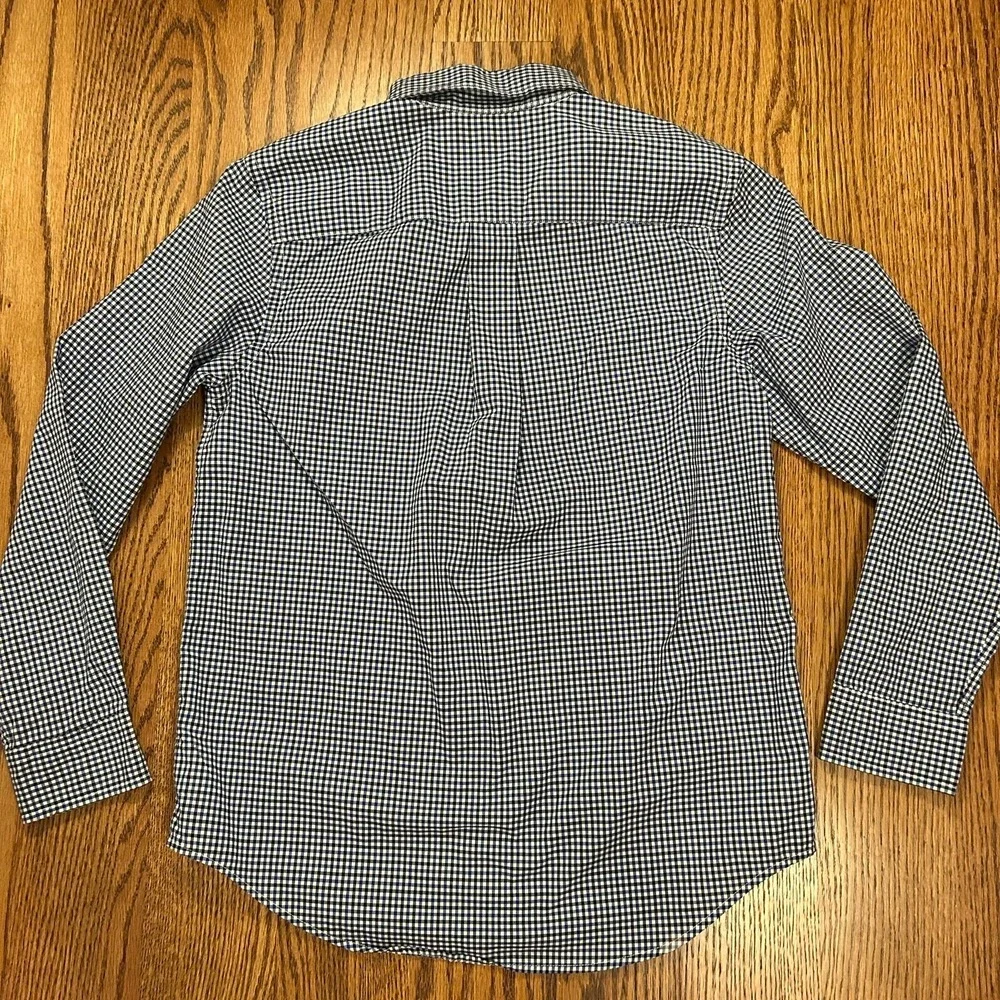 Ralph Lauren Youth Boy's Plaid Shirt 14-16 Blue Navy White Long Sleeve